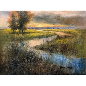 Tahir Bilal Ummi, 12 x 16 Inch, Oil on Canvas, Landscape Painting, AC-TBL-131